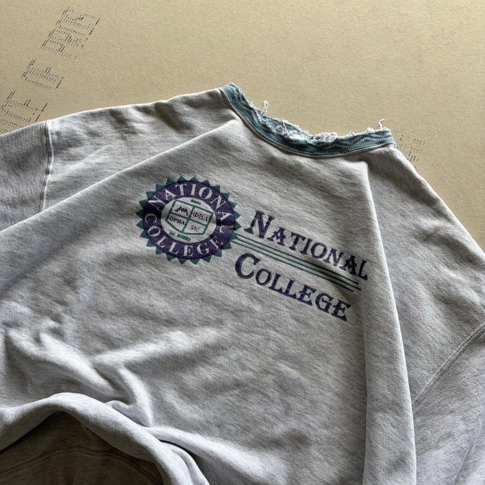 Vintage 90s National College Crewneck Sweatshirt